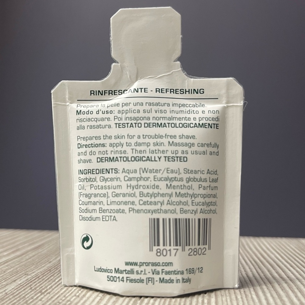 ‼️FREE‼️NEW‼️PRORASO Pre-Shave Cream ⭐️15ml⭐️ - Picture 3 of 3